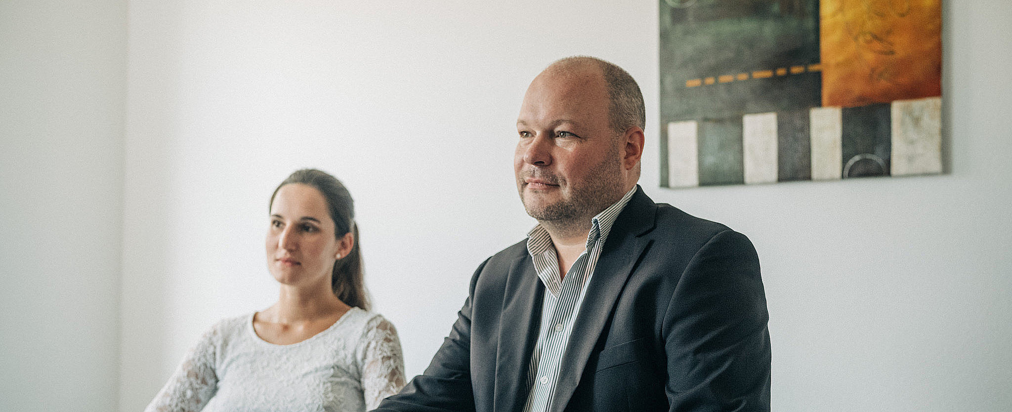 Rechtsanwalt Stephan Schilling mit Mitarbeiterin